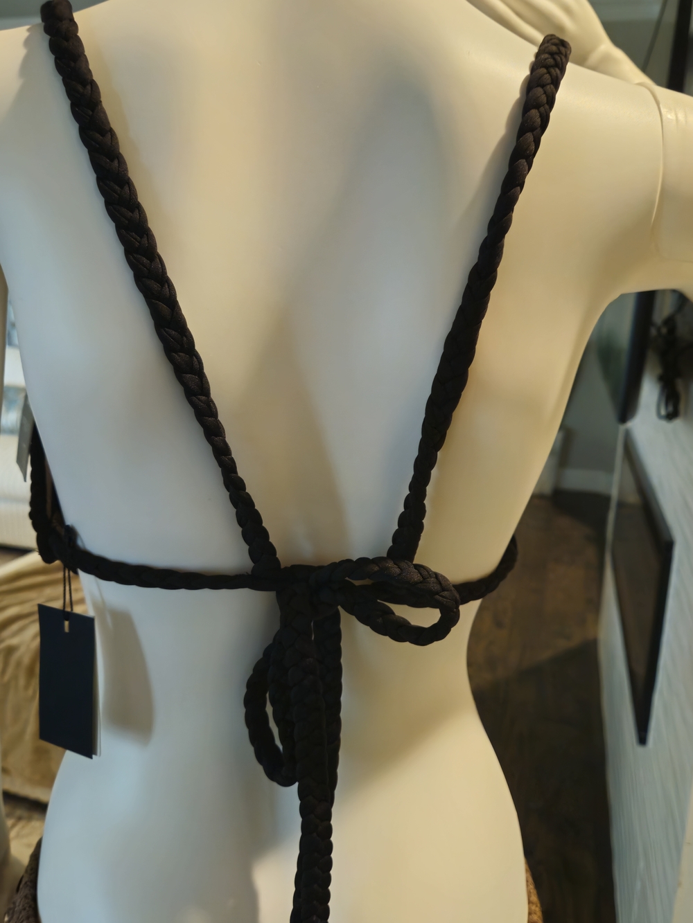 JLUXLABEL Black Braided Crop Top - Picture 3 of 6